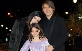 Laura Pausini, her husband Paolo Carta and their daughter Paola