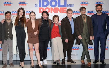 ROME, ITALY - 2022/04/07: The cast attends the photocall of the movie Gli idoli delle donne at Cinema Adriano. (Photo by Mario Cartelli/SOPA Images/LightRocket via Getty Images)