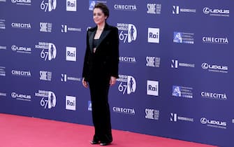 ROME, ITALY - MAY 03: Vanessa Scalera attends the 67th David Di Donatello red carpet on May 03, 2022 in Rome, Italy. (Photo by Vittorio Zunino Celotto/Getty Images)