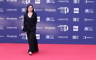 ROME, ITALY - MAY 03: Maria Nazionale attends the 67th David Di Donatello red carpet on May 03, 2022 in Rome, Italy. (Photo by Vittorio Zunino Celotto/Getty Images)