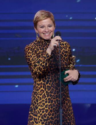 Italian director of photography Daria D'Antonio at Cinecitta' studios receives award for best photography for 'E' stata la mano di Dio'  during the 67th edition of the David di Donatello Awards, in Rome, Italy, 3 May 2022. ANSA/GIUSEPPE LAMI