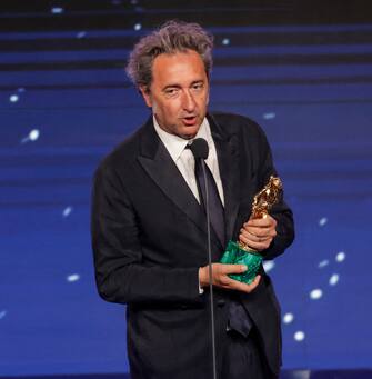 Italian filmmaker Paolo Sorrentino at Cinecitta' studios receives award for Best Director for 'E' stata la mano di Dio' during the 67th edition of the David di Donatello Awards, in Rome, Italy, 3 May 2022. ANSA/GIUSEPPE LAMI