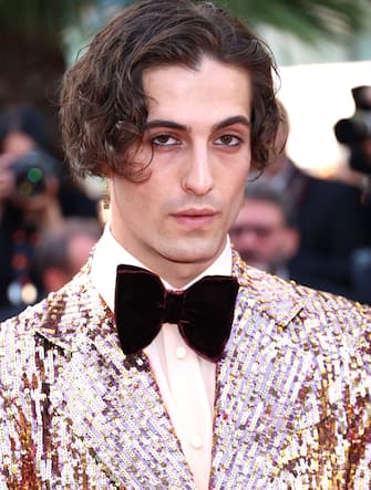 CANNES, FRANCE - MAY 25: Damiano David of Maneskin attends the screening of "Elvis" during the 75th annual Cannes film festival at Palais des Festivals on May 25, 2022 in Cannes, France. (Photo by Daniele Venturelli/WireImage)