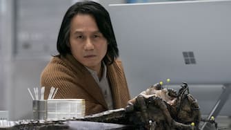 BD Wong as Dr. Henry Wu in Jurassic World Dominion, co-written and directed by Colin Trevorrow.