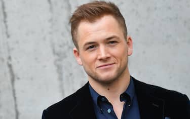 MILAN, ITALY - JANUARY 13: Taron Egerton is seen at the Giorgio Armani fashion show on January 13, 2020 in Milan, Italy. (Photo by Jacopo Raule/Getty Images)