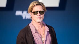 19 July 2022, Berlin: Brad Pitt, actor, comes to the German premiere of the movie '' Bullet Train '' in the Zoopalast.  (Credit Image: Â © Christoph Soeder / dpa via ZUMA Press)