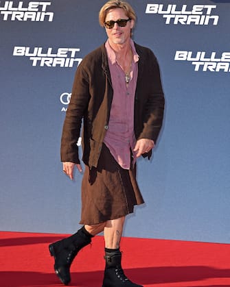 BERLIN, GERMANY - JULY 19: US actor Brad Pitt attends the "Bullet Train" premiere at Zoo Palast on July 19, 2022 in Berlin, Germany.  (Photo by Tristar Media / WireImage)