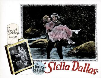 Stella Dallas, lobbycard, Ronald Colman, carrying Belle Bennett, 1925. (Photo by LMPC via Getty Images)