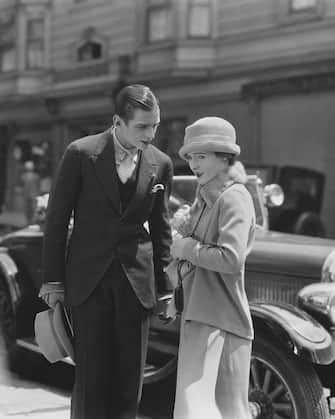 Douglas Fairbanks, Jr., plays the role of Richard Grosvenor and Lois Moran portrays Laurel Dallas in the 1925 movie Stella Dallas. (Photo by �� John Springer Collection/CORBIS/Corbis via Getty Images)