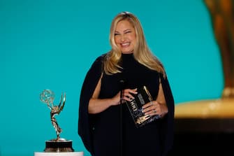 LOS ANGELES - SEPTEMBER 19: Jennifer Coolidge presents appears at the 73RD EMMY AWARDS, broadcast Sunday, Sept. 19 (8:00-11:00 PM, live ET/5:00-8:00 PM, live PT) on the CBS Television Network and available to stream live and on demand on Paramount+. (Photo by Cliff Lipson/CBS via Getty Images)