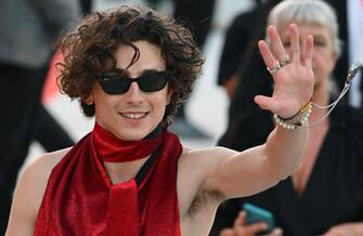 US actor Timothee Chalamet arrives for the premiere of 'Bones and all' during the 79th Venice Film Festival in Venice, Italy, 02 September 2022. The movie is presented in official competition 'Venezia 79' at the festival running from 31 August to 10 September 2022.  ANSA/ETTORE FERRARI