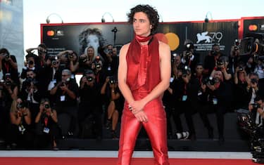 US/French actor Timothee Chalamet, arrives for the premiere of 'Bones and all' during the 79th annual Venice International Film Festival, in Venice, Italy, 02 September 2022. The movie is presented in Official competition 'Venezia 79' at the festival running from 31 August to 10 September 2022.  ANSA/CLAUDIO ONORATI