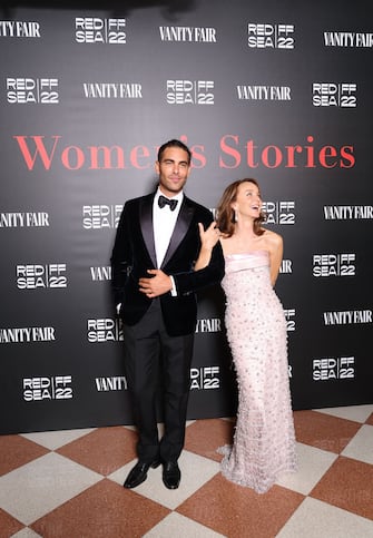 VENICE, ITALY - SEPTEMBER 02: Jon Kortajarena and Philippine Leroy-Beaulieu attend the Women's Stories gala night hosted by Vanity Fair and The Red Sea International Film Festival during the 79th Venice International Film Festival on September 02, 2022 in Venice, Italy. (Photo by Daniele Venturelli/Getty Images for The Red Sea International Film Festival)