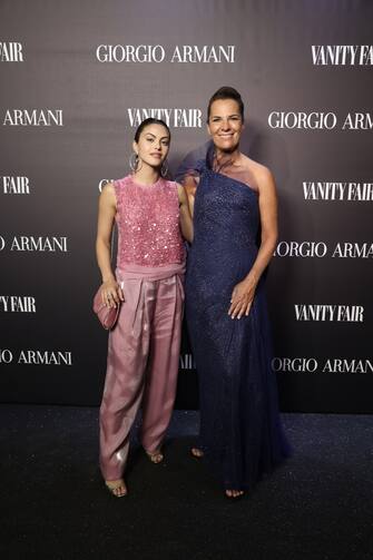 VENICE, ITALY - SEPTEMBER 03: Camila Mendes and Roberta Armani attends Il Ballo Della Luce (The Ball of Light) hosted by Giorgio Armani & Vanity Fair at Ca'Vendramin Calergi on September 03, 2022 in Venice, Italy. (Photo by Victor Boyko/Getty Images for Condé Nast Italia)