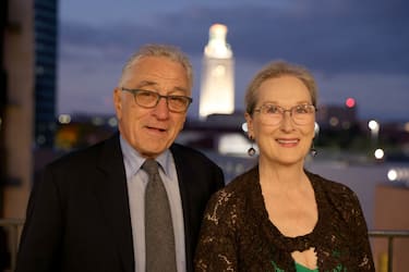 AUSTIN, TEXAS - SEPTEMBER 24: (L-R) Robert De Niro and Meryl Streep attend A Celebration of Film with Robert De Niro and Meryl Streep at The University of Texas at Austin on September 24, 2022 in Austin, Texas. (Photo by Rick Kern/Getty Images for Harry Ransom Center at the University of Texas)
