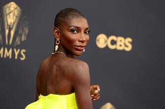LOS ANGELES, CALIFORNIA - SEPTEMBER 19: Michaela Coel attends the 73rd Primetime Emmy Awards at L.A. LIVE on September 19, 2021 in Los Angeles, California. (Photo by Rich Fury/Getty Images)