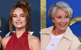 Lily James and Emma Thompson 