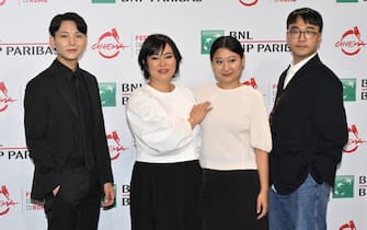 ROME, ITALY - OCTOBER 17:  KIM Yong-joon, KIM Kum-soon, JEONG Ji-hye and JUNG Jin-hyeock ATTENDS THE PHOTOCALL FOR "JEONG-SUN" DURING THE 17TH ROME FILM FESTIVAL AT AUDITORIUM PARCO DELLA MUSICA ON OCTOBER 17, 2022 IN ROME, ITALY.