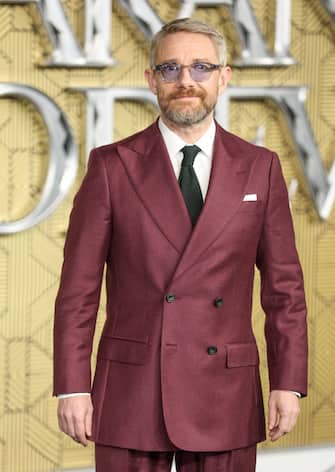 LONDON, ENGLAND - NOVEMBER 03: Martin Freeman attends the "Black Panther: Wakanda Forever" European Premiere at Cineworld Leicester Square on November 03, 2022 in London, England.  (Photo by Mike Marsland / WireImage)