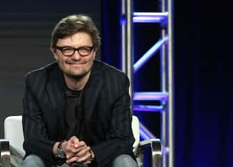 PASADENA, CA - FEBRUARY 09:  Actor James Urbaniak speaks onstage during the "Documentary NOW!" panel of the IFC/AMC portion of the 2019 Winter TCA on February 9, 2019 in Pasadena, California.  (Photo by Tommaso Boddi/Getty Images for AMC Networks )