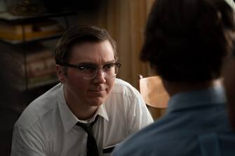 (from left) Burt Fabelman (Paul Dano) and Sammy Fabelman (Gabriel LaBelle, back to camera) in The Fabelmans, co-written, produced and directed by Steven Spielberg.

