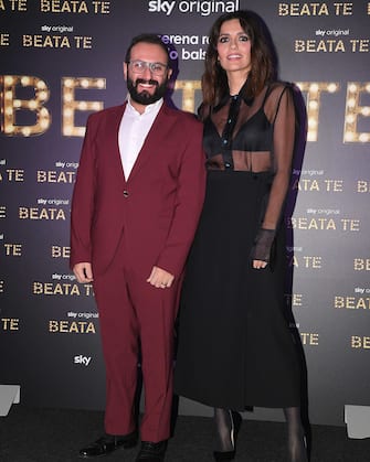Rome , Cinema Adriano Preview of the Sky film " Beata Te " , In the photo: Fabio Balsamo Serena Rossi