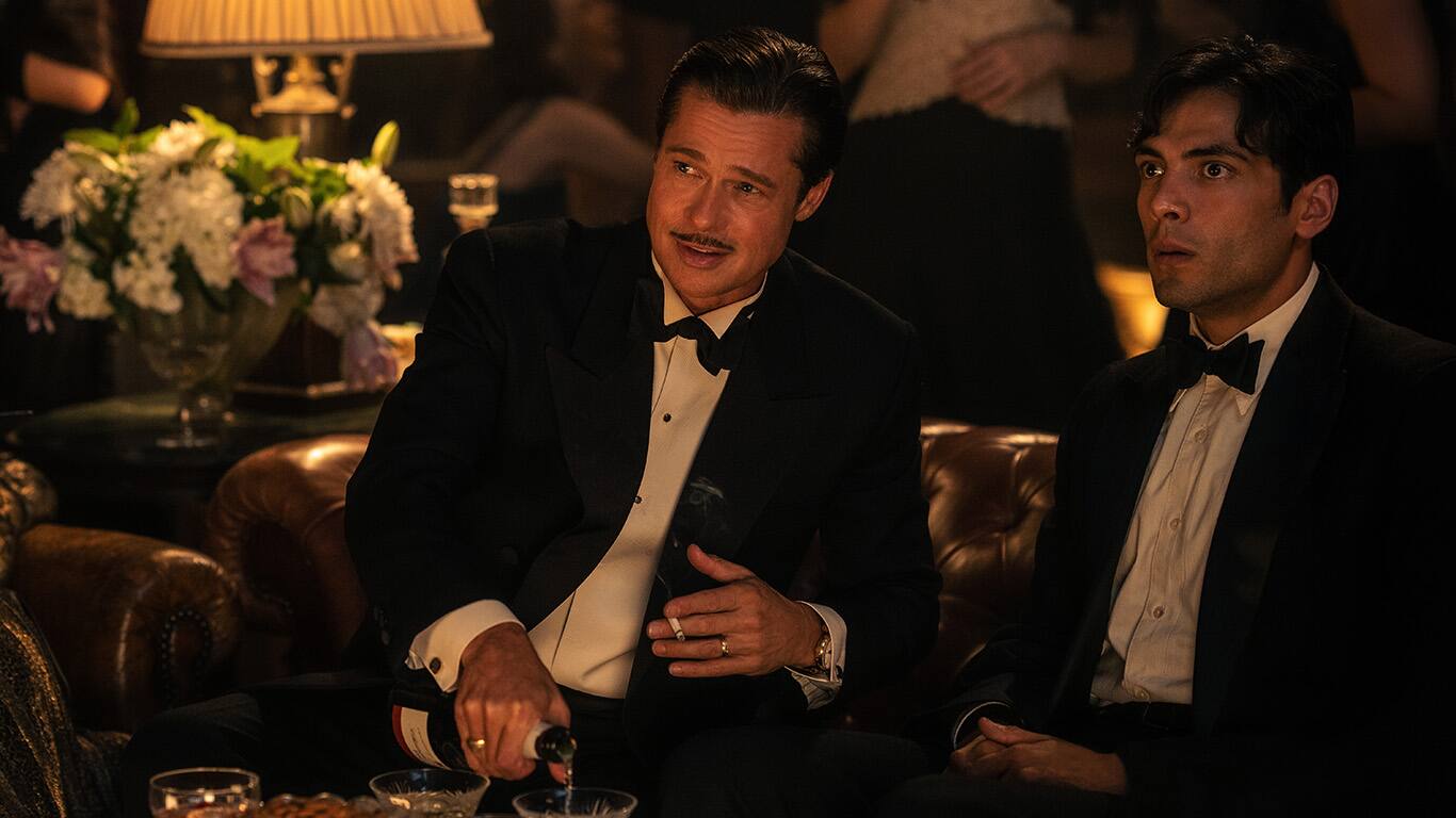Babylon, pausa drink per Brad Pitt e Diego Calva