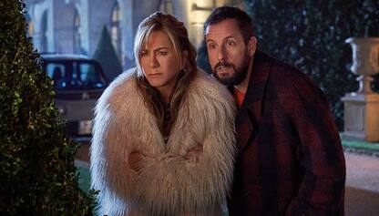 Adam Sandler e Jennifer Aniston nel trailer del film Murder Mistery 2