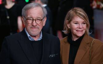 Steven Spielberg and Kate Capshaw attending the The Fabelmans (Die Fabelmans) premiere & Honorary Golden Bear and homage for Steven Spielberg as part of the 73rd Berlin International Film Festival (Berlinale) in Berlin, Germany on February 21, 2023. Photo by Aurore Marechal/ABACAPRESS.COM