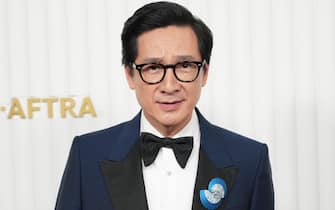 Ke Huy Quan arrives at the 29th Annual Screen Actors Guild Awards held at the Fairmont Century Plaza in Los Angeles, CA on Sunday, ​February 26, 2023. (Photo By Sthanlee B. Mirador/Sipa USA)