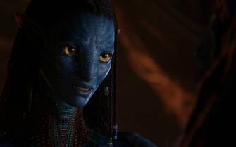Neytiri in 20th Century Studios' AVATAR: THE WAY OF WATER. Photo courtesy of 20th Century Studios. © 2022 20th Century Studios. All Rights Reserved.