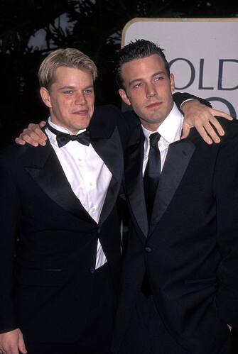Ben Affleck and Matt Damon during 55th Annual Golden Globe Awards at Beverly Hilton Hotel in Beverly Hills, California, United States. (Photo by Jim Smeal/Ron Galella Collection via Getty Images)