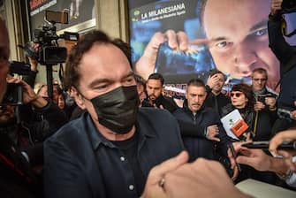 Tarantino in Milan, crowd for the presentation of the book “Cinema Speculation”.  PHOTO