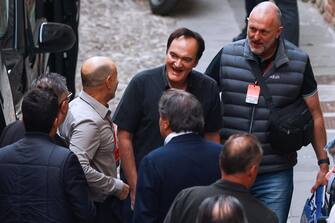 American film director, Quentin Tarantino, arrives at the Grande Theatre in Brescia, Italy, 06 April 2023. Tomorrow he will present his book  Cinema speculation  in Milan.
ANSA/FILIPPO VENEZIA