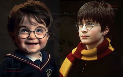 I personaggi di Harry Potter disegnati dall'IA in versione bebè. FOTO