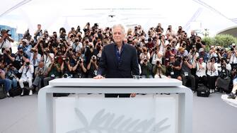CANNES, FRANCE - MAY 16: Michael Douglas attends a photocall as he receives an honorary Plme D'Or at the 76th annual Cannes film festival at Palais des Festivals on May 16, 2023 in Cannes, France.  (Photo by Pascal Le Segretain/Getty Images)