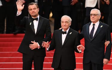 (left to right) Leonardo DiCaprio, Martin Scorsese and Robert De Niro attending the premiere for Killers of the Flower Moon during the 76th Cannes Film Festival in Cannes, France. Picture date: Saturday May 20, 2023. Photo credit should read: Doug Peters/PA Wire (Photo by Doug Peters/PA Images via Getty Images)