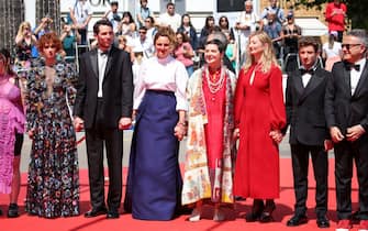 Cannes 2023, Alice and Alba Rohrwacher on the red carpet of La Chimera