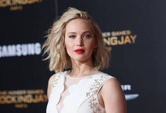 LOS ANGELES, CA - NOVEMBER 16:  Actress Jennifer Lawrence attends premiere of Lionsgate's "The Hunger Games: Mockingjay - Part 2" at Microsoft Theater on November 16, 2015 in Los Angeles, California.  (Photo by Mark Davis/Getty Images)