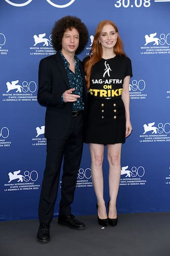 80th Venice Film Festival 2023, Photocall film “Memory” .  Pictured: Jessica Chastain, Michael Franco
