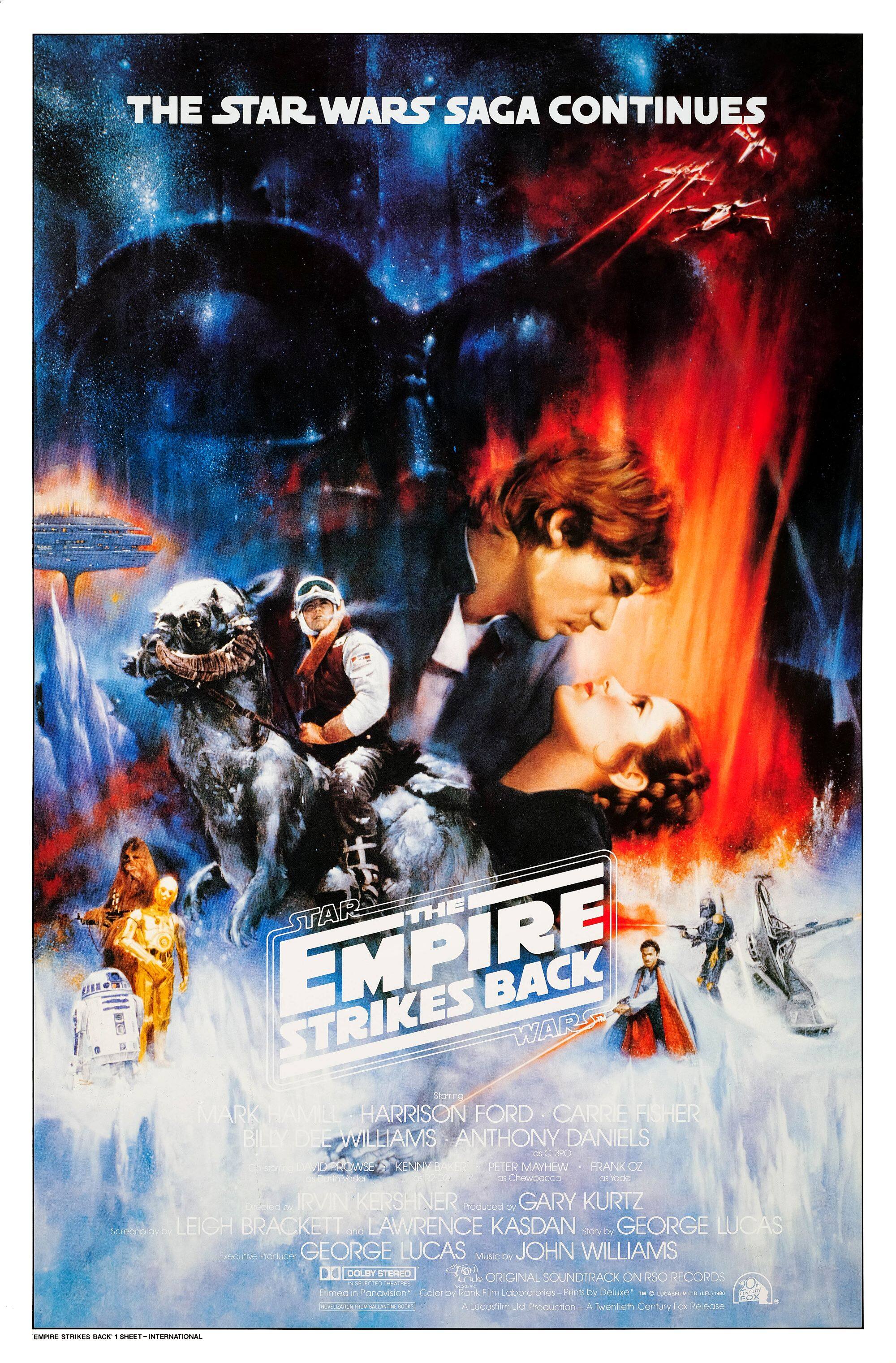 Il manifesto del film L'Impero colpisce ancora, disegnato da Roger Kastel