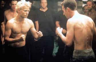Fight club, a scene with Jared Leto, Edward Norton
