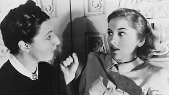 Mrs. Danvers (Judith Anderson) startles the second Mrs. de Winter (Joan Fontaine) in Rebecca.  (Photo by ï¿½ï¿½ John Springer Collection / CORBIS / Corbis via Getty Images)
