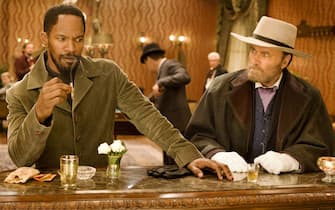 Jamie Foxx, left, and Franco Nero star in Columbia Pictures' "Django Unchained," also starring Christoph Waltz.