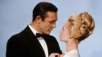 Scottish actor Sean Connery and American actress Tippi Hedren on the set of Marnie, based on the novel by Winston Graham and directed and produced by British Alfred Hitchcock. (Photo by Universal Pictures/Sunset Boulevard/Corbis via Getty Images)