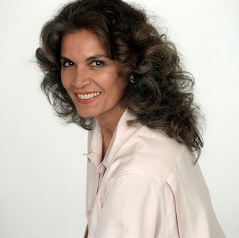 Brasilian actress Florinda Bolkan, stage name of Florinda Soares BulcÃ£o, posing for the photographic service showing a bright smile and looking at the camera. Italy, 1989.. (Photo by Rino Petrosino/Mondadori via Getty Images)
