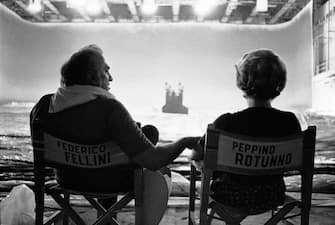 172895750 ROME, IT - JULY 7: Actress Giulietta Masina on the set of Casanova with Federico Fellini on July 7,1975 in Rome, Italy. (Photo by Santi Visalli/Getty Images)