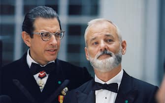 Pictured:  Alistair Hennessey (Jeff Goldblum, left) and Steve Zissou (Bill Murray, right) in a scene from THE LIFE AQUATIC WITH STEVE ZISSOU, directed by Wes Anderson.     

NOT FOR INTERNET USE. AUTHORIZED FOR PRINT OUTLETS ONLY.    

Distributed by Buena Vista International.    

THIS MATERIAL MAY BE LAWFULLY USED IN ALL MEDIA EXCLUDING THE INTERNET, ONLY TO PROMOTE THE RELEASE OF THE MOTION PICTURE ENTITLED "THE LIFE AQUATIC WITH STEVE ZISSOU" DURING THE PICTURE'S PROMOTIONAL WINDOWS. EXPRESS PRIOR WRITTEN CONSENT FROM TOUCHSTONE PICTURES IS REQUIRED FOR INTERNET USE. ANY OTHER USE, RE-USE, DUPLICATION OR POSTING OF THIS MATERIAL IS STRICTLY PROHIBITED WITHOUT THE EXPRESS WRITTEN CONSENT OF TOUCHSTONE PICTURES. AND COULD RESULT IN LEGAL LIABILITY. YOU WILL BE SOLELY RESPONSIBLE FOR ANY CLAIMS, DAMAGES, FEES, COSTS, AND PENALTIES ARISING OUT OF UNAUTHORIZED USE OF THIS MATERIAL BY YOU OR YOUR AGENTS.