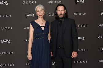 LOS ANGELES, CALIFORNIA - NOVEMBER 02: (L-R) Alexandra Grant
and Keanu Reeves attend the 2019 LACMA 2019 Art + Film Gala Presented By Gucci at LACMA on November 02, 2019 in Los Angeles, California. (Photo by Michael Kovac/Getty Images for LACMA)