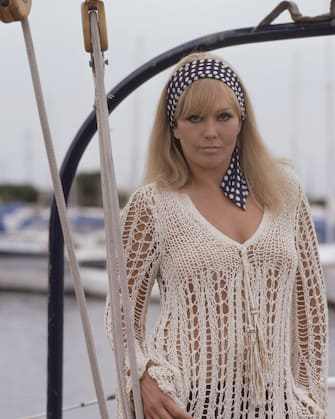 Channel Islands, CA - 1975: Kim Novak appearing in the ABC tv movie 'Satan's Triangle'. (Photo by American Broadcasting Companies via Getty Images)